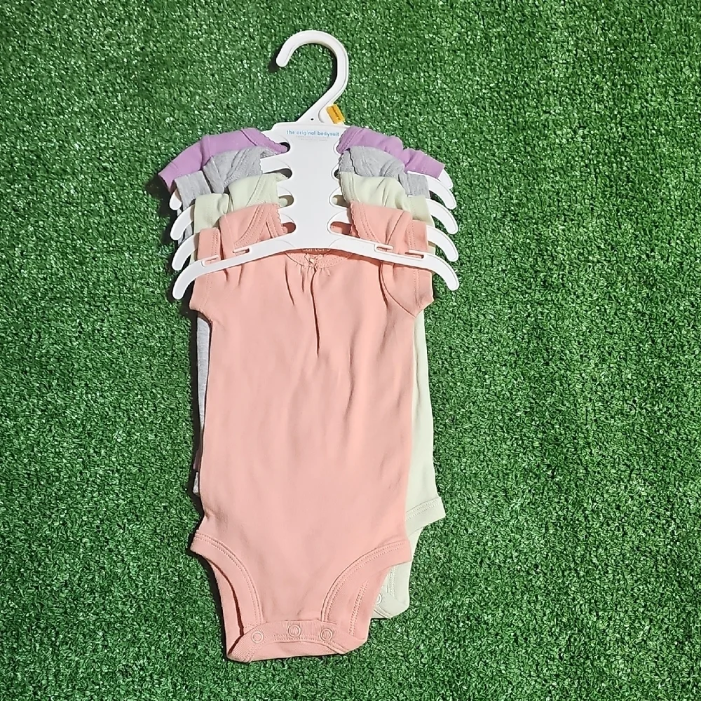 Carter's Purple, Gray, and Pink Bodysuit Set